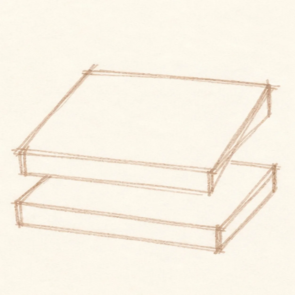 Block the cracker stack stage for how to draw a graham cracker s'more doodle