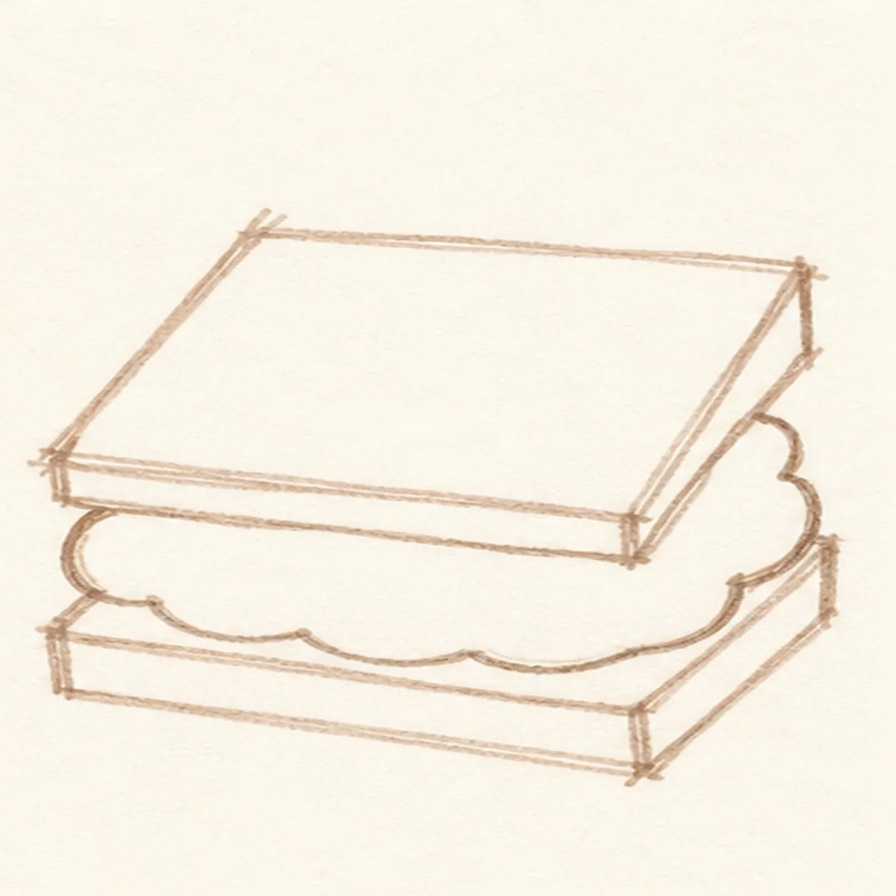 Squash in the marshmallow stage for how to draw a graham cracker s'more doodle
