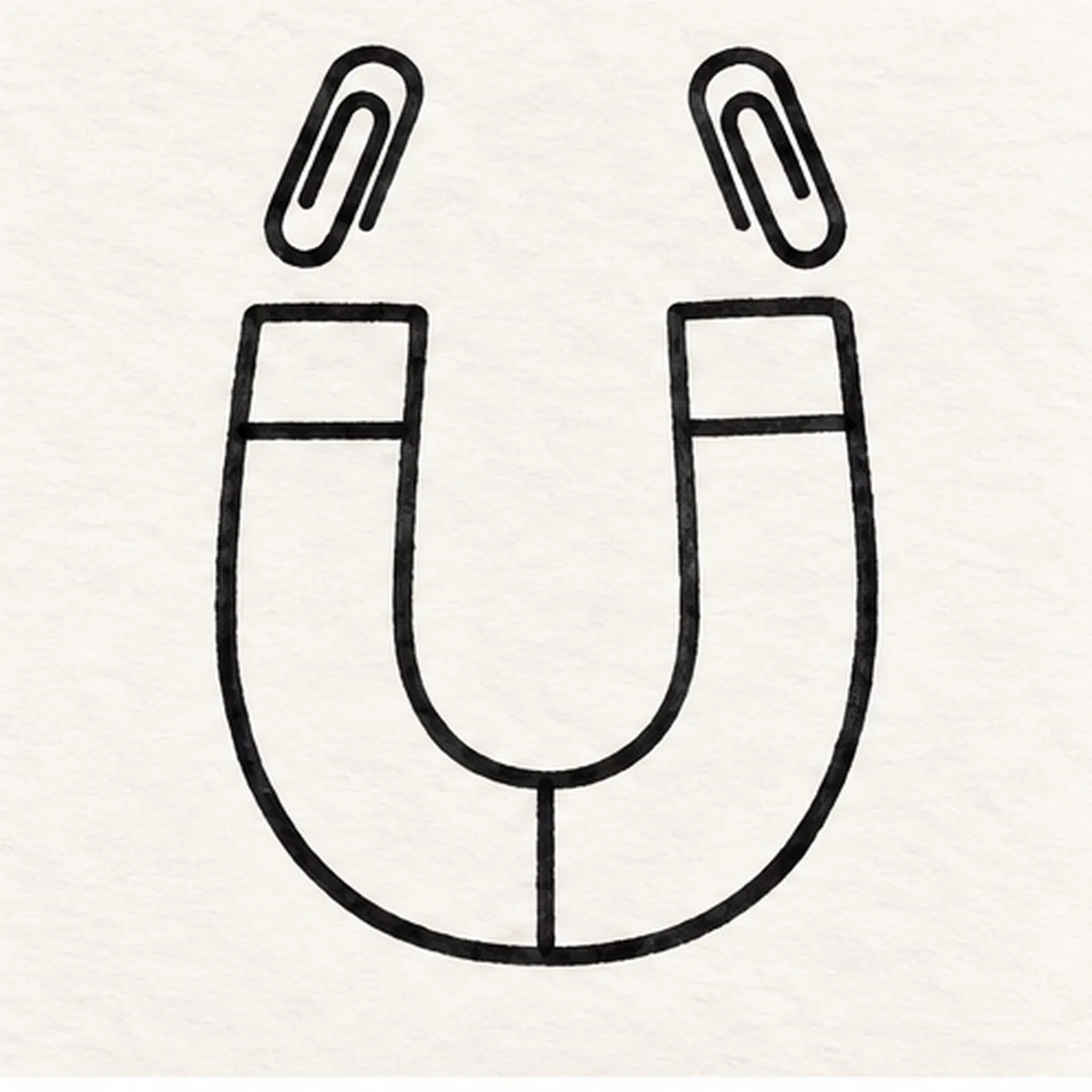 Add the seams and clips stage for how to draw a horseshoe magnet