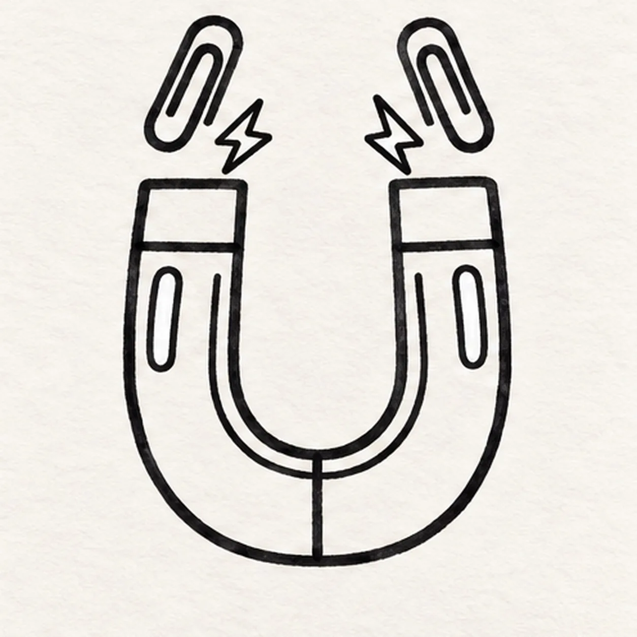Add two magnetic sparks stage for how to draw a horseshoe magnet