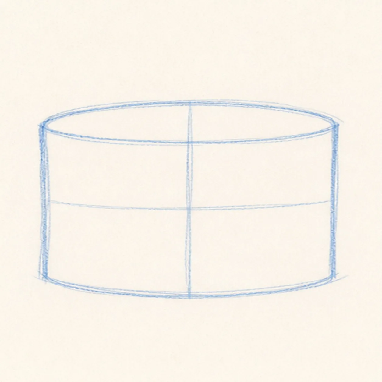 Block the drum body stage for how to draw a parade drum