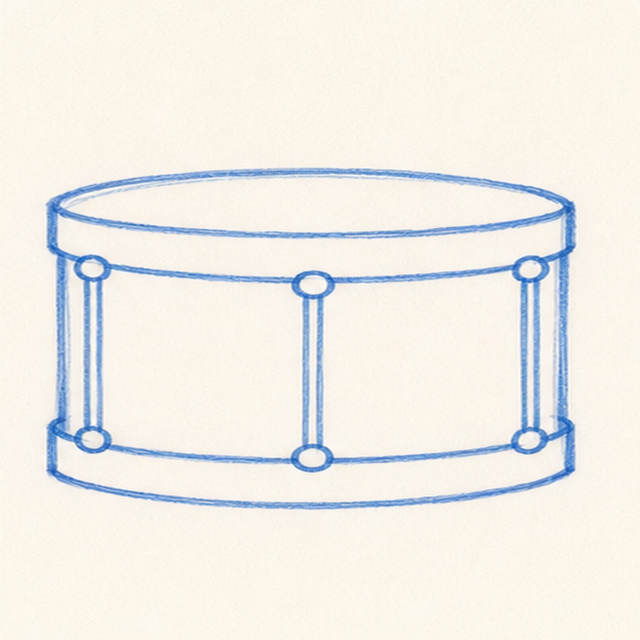 Mark straps and lugs stage for how to draw a parade drum
