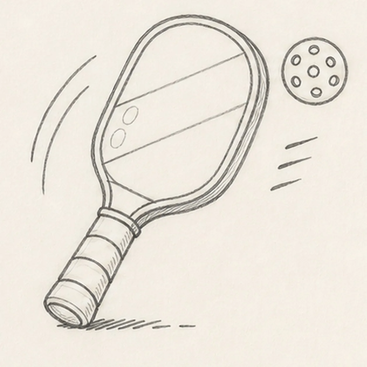 Kick up the volley motion stage for how to draw a pickleball paddle