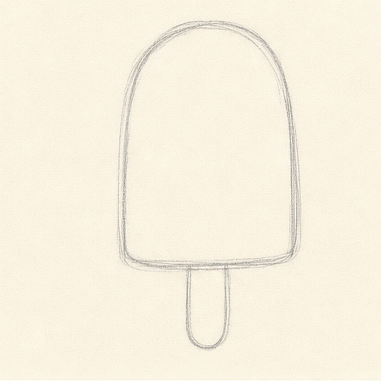 Block the popsicle stage for how to draw a popsicle badge