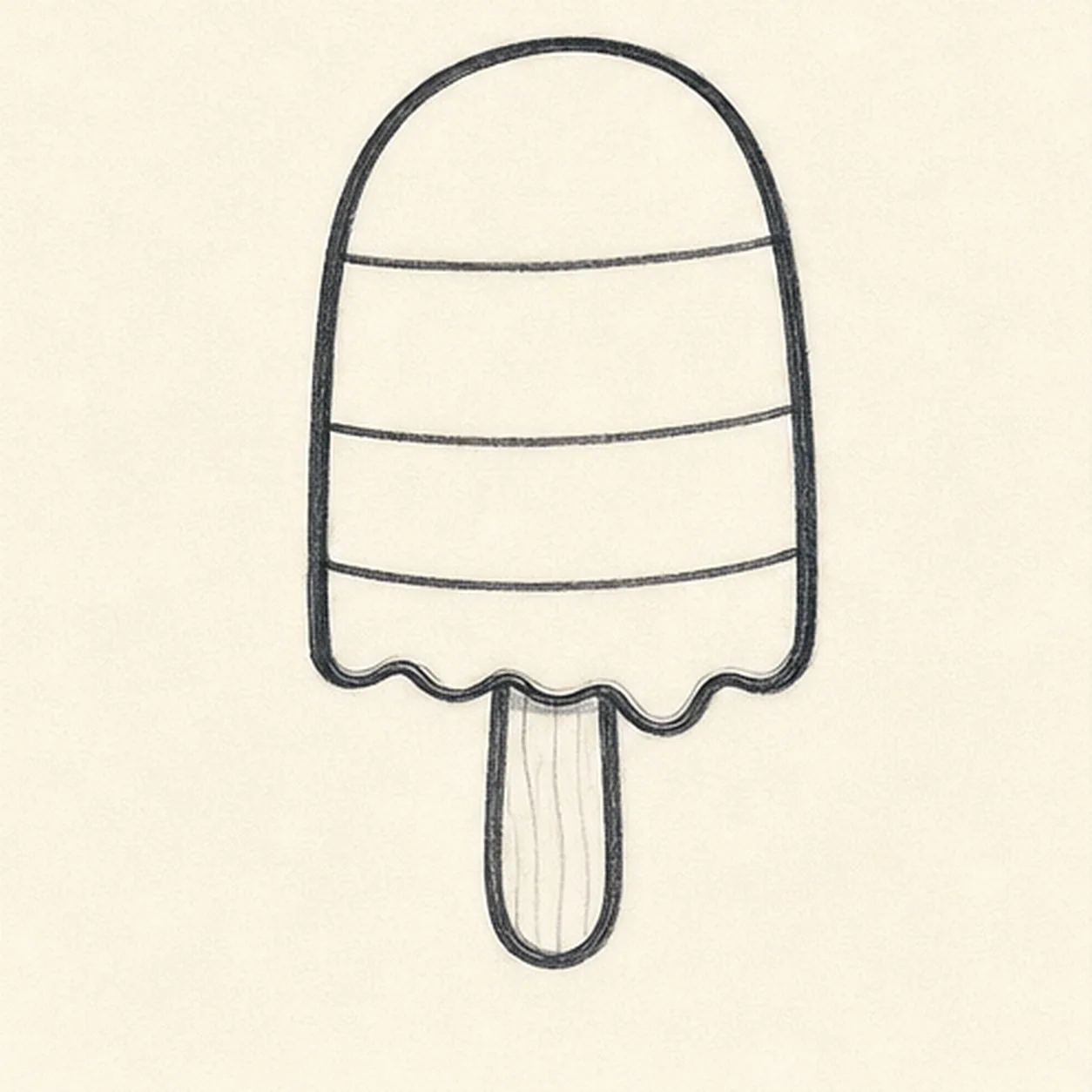 Wave the melt edge stage for how to draw a popsicle badge