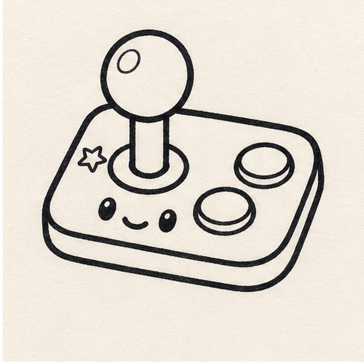 Give it a face stage for how to draw a retro arcade joystick