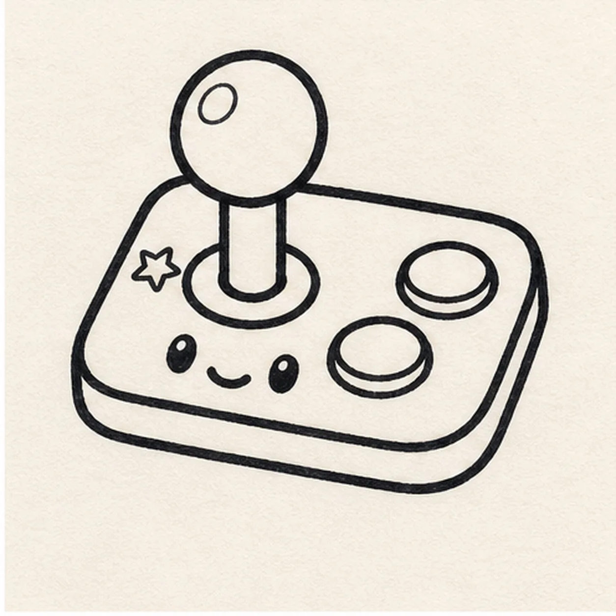 Give it a face stage for how to draw a retro arcade joystick