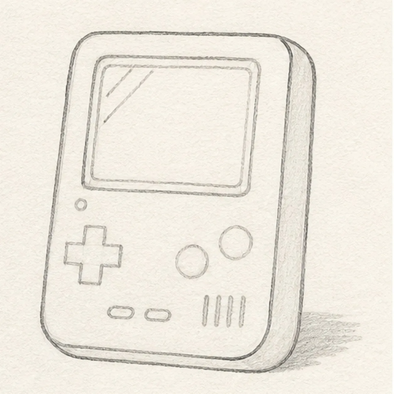 Shape the chunky shell stage for how to draw a handheld game console