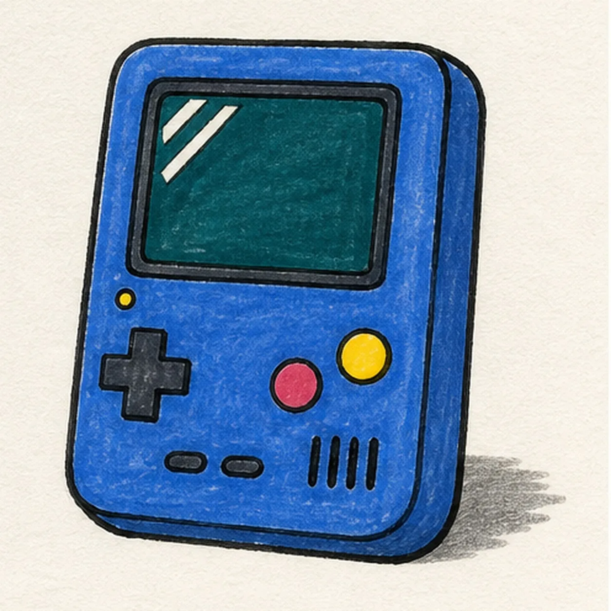 Fill the retro palette stage for how to draw a handheld game console