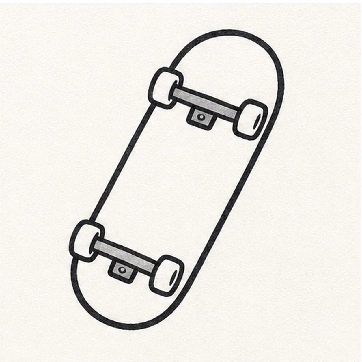 Add trucks and wheels stage for how to draw a skateboard sticker