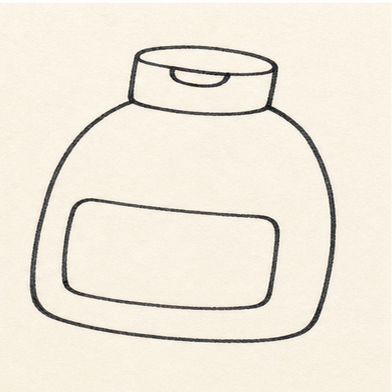 Add cap and label stage for how to draw a sunscreen bottle
