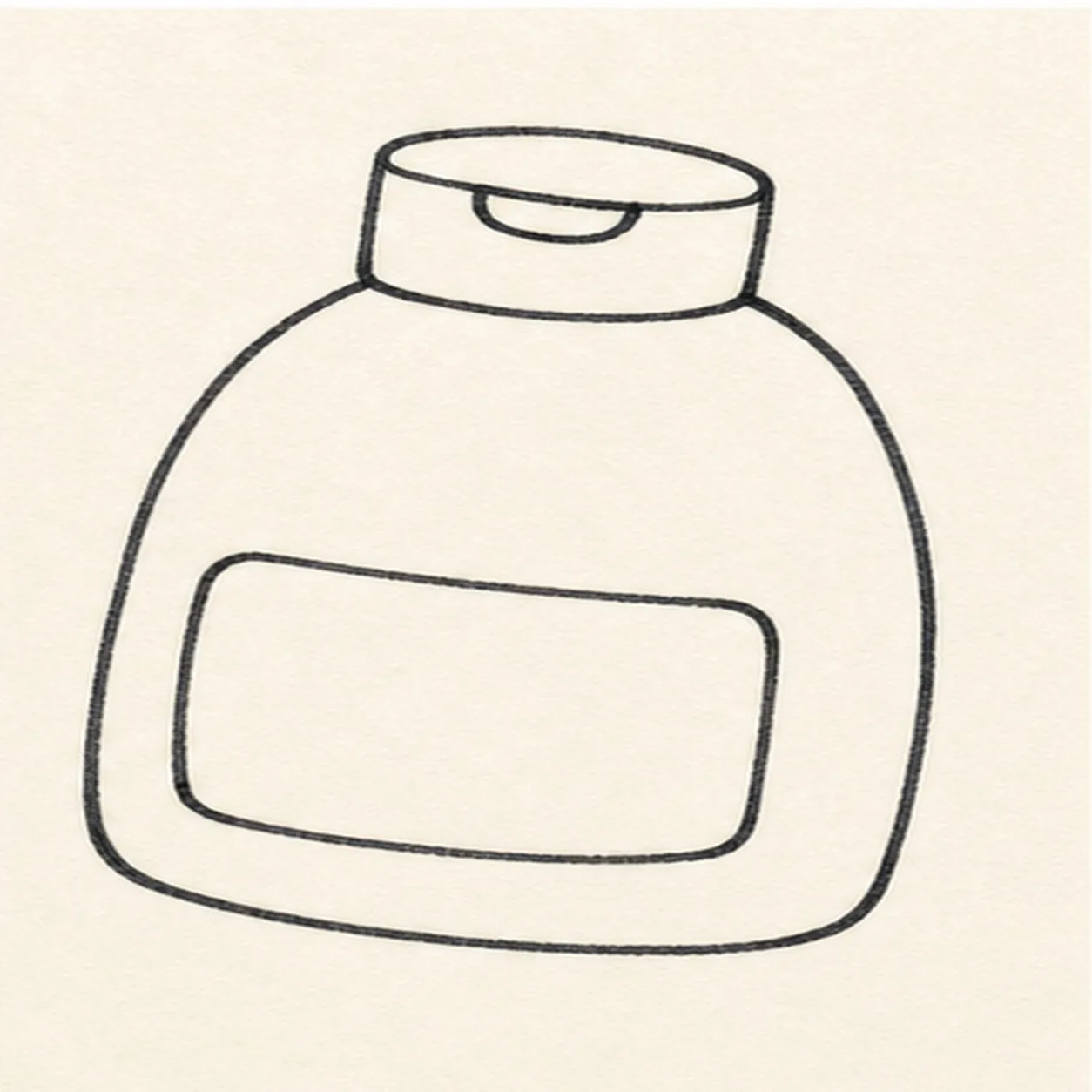 Add cap and label stage for how to draw a sunscreen bottle