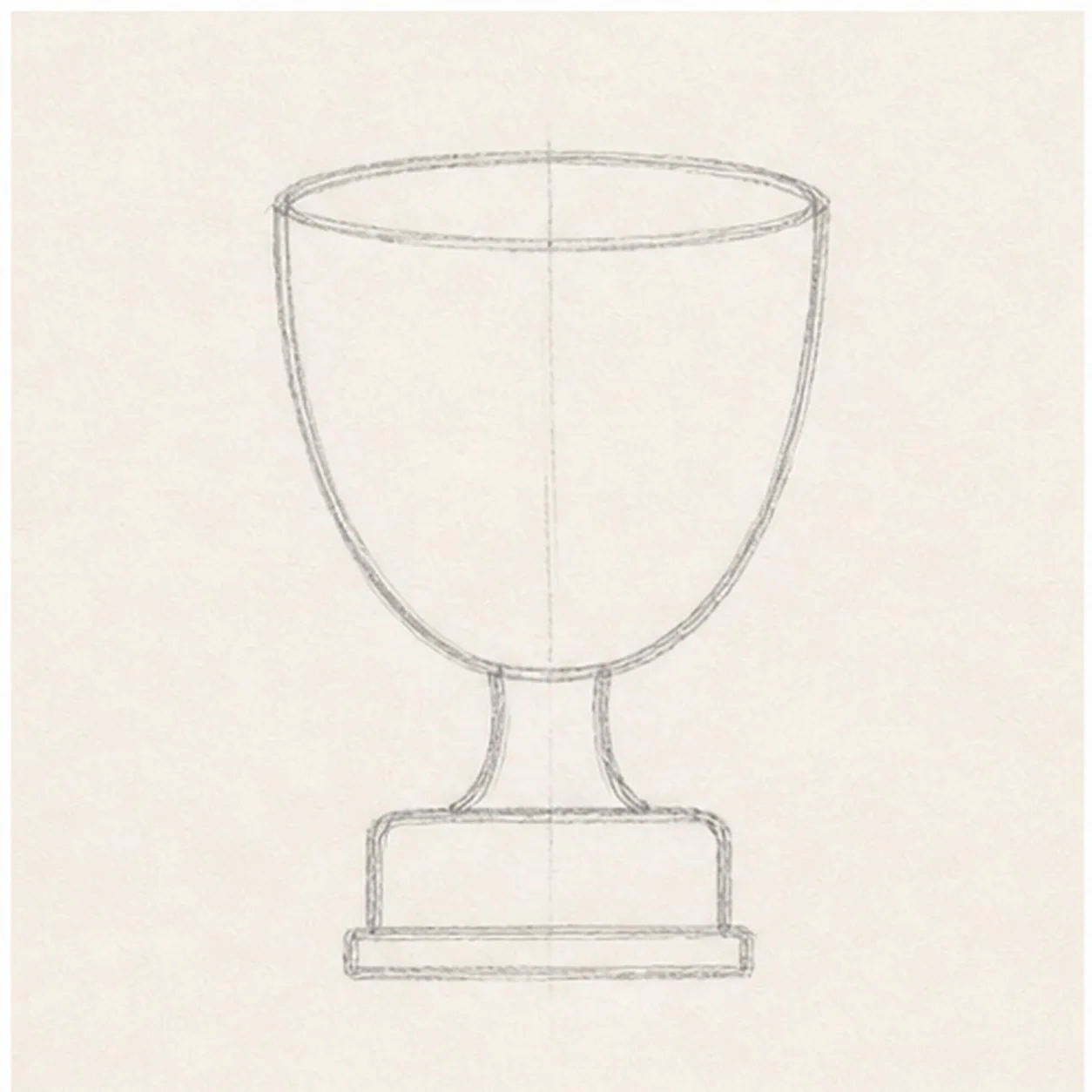 Block the trophy stage for how to draw a trophy cup