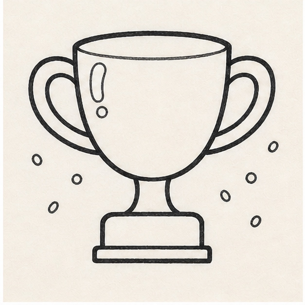 Add shine and confetti stage for how to draw a trophy cup